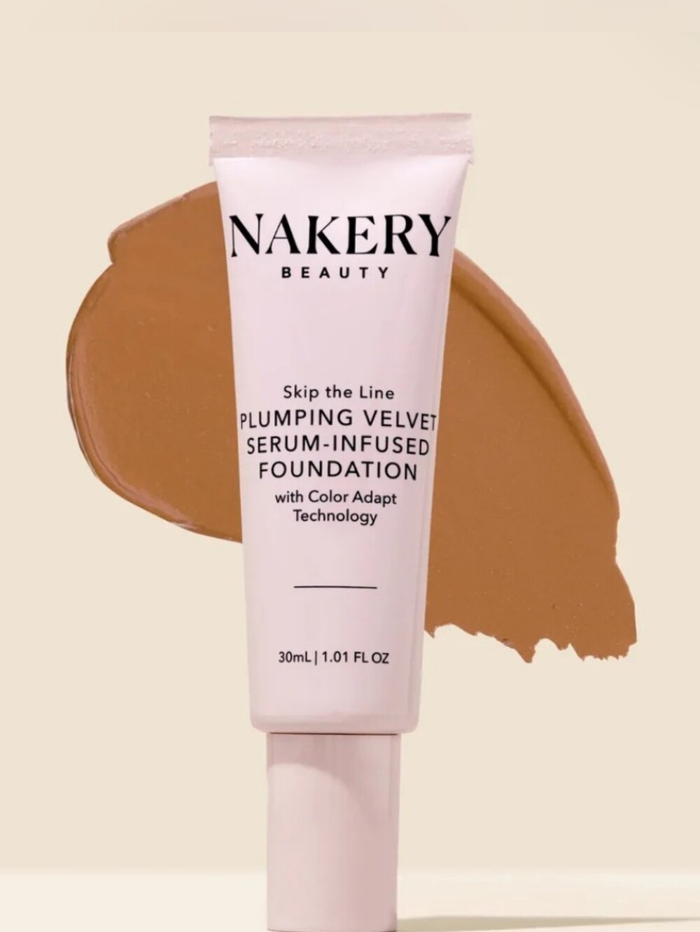 msrp $34 -$40 Nakery Plumping Velvet Serum-Infused Foundation in Medium